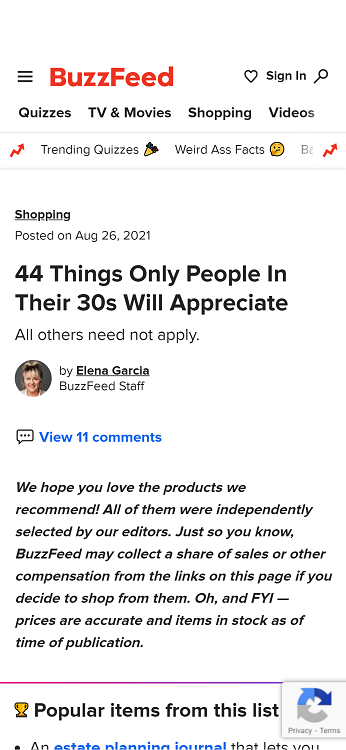 buzzfeed commerce content articles