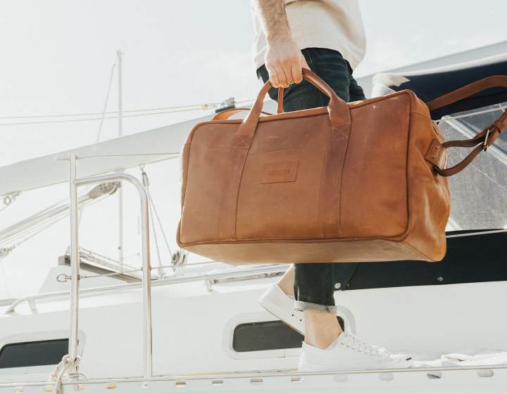 person on a boat