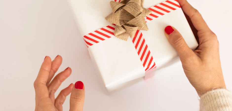 wrapping a gift