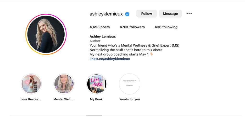 Creator Ashley LeMieux Instagram