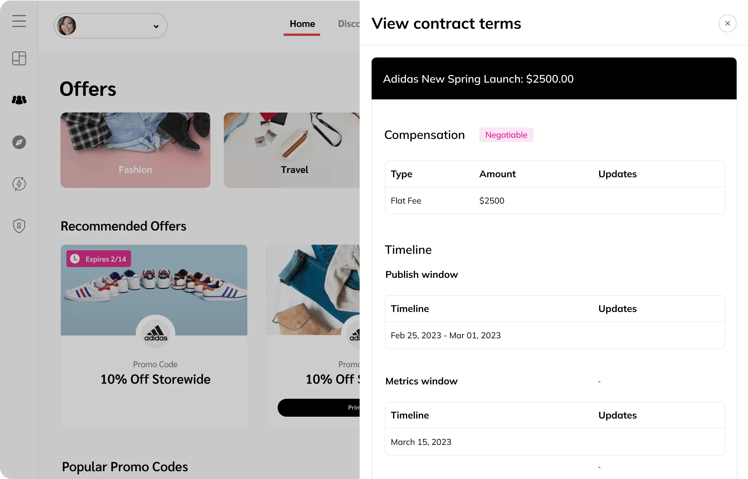 Creator side contract terms