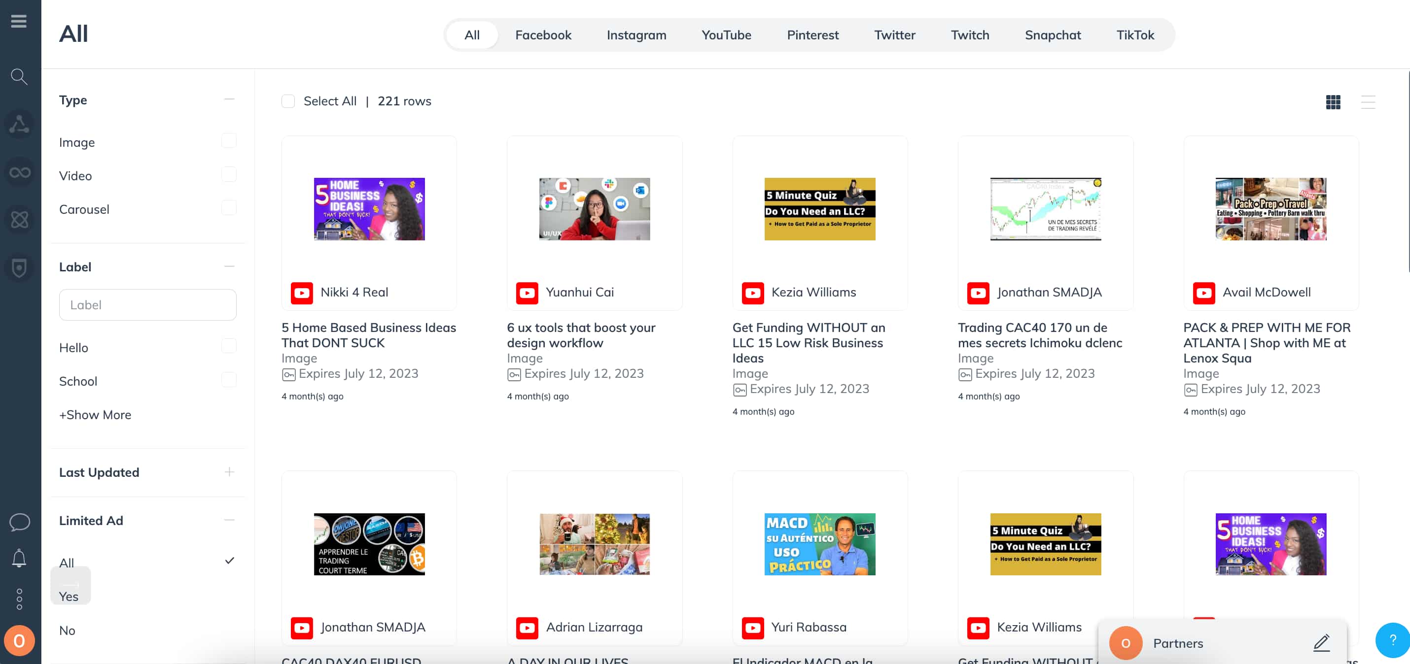 Creator management platform