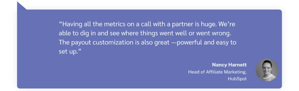 Quote made by Nancy Harnett on metrics 