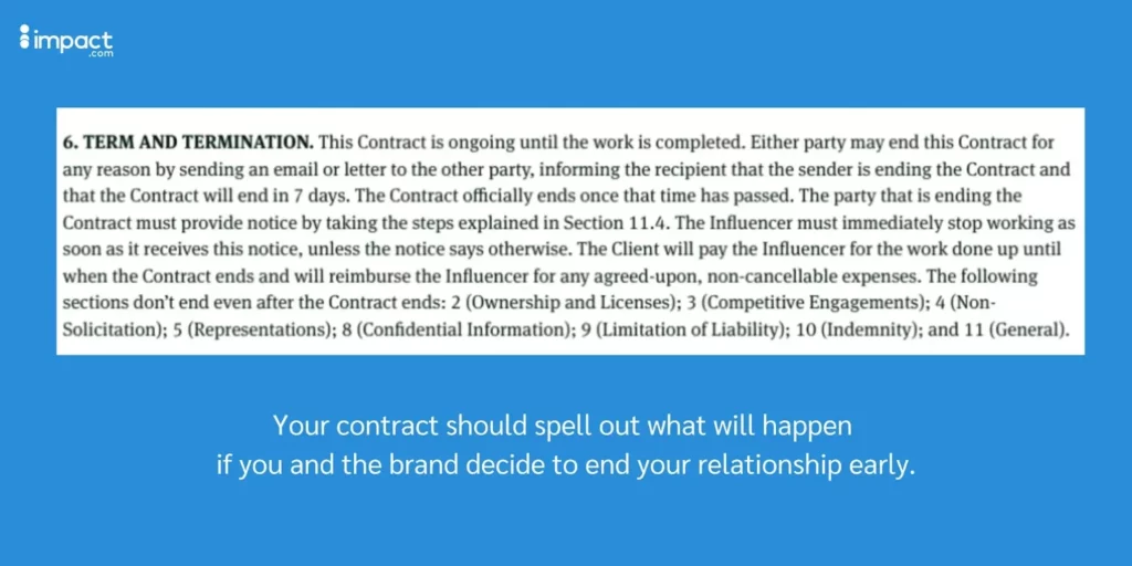 term and termination