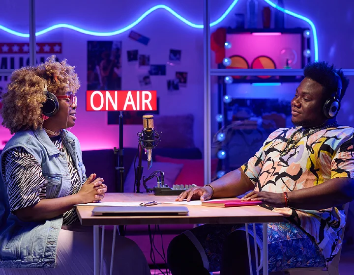 hosts talking