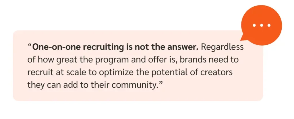 one-on-one recruiting