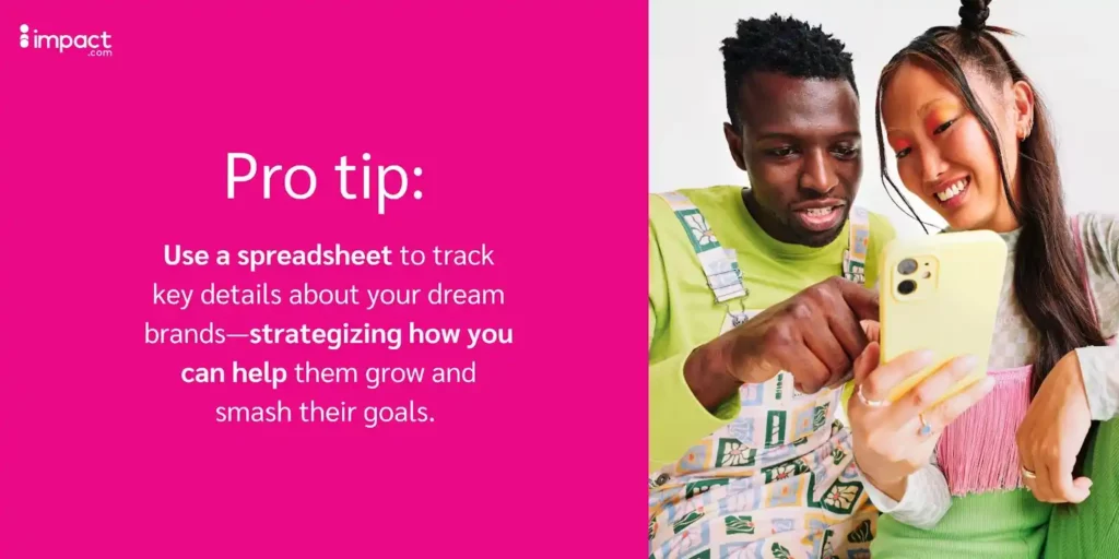 Use a spreadsheet to track your goals