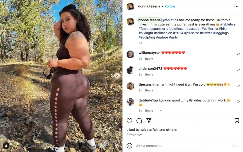 Donna Feena for Fabletics partner program