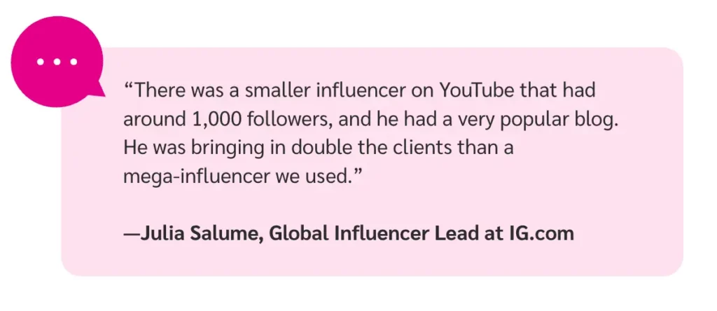Julia Salume quote influencer marketing trends for 2024