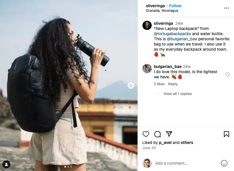 Travel influencer sponsorship