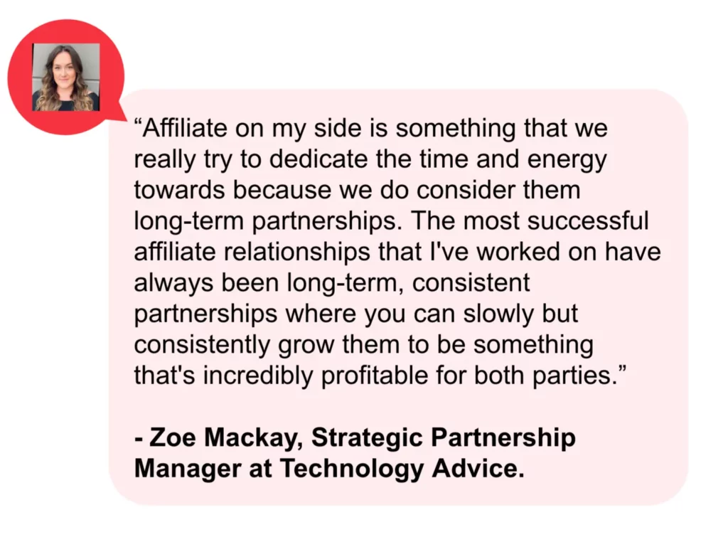 long term affiliate partnerships