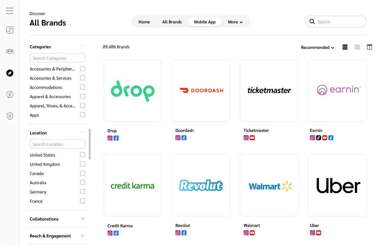 Find brands all brands