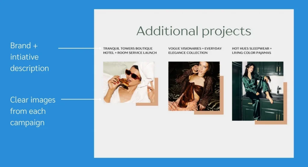 example of a media kit projects