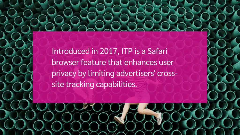 the 2012 Safari browser, highlighting features that enhance user experience by limiting cross-site ad tracking.