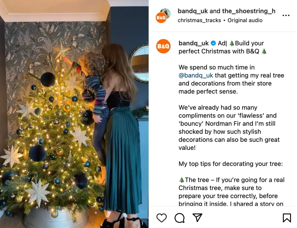 B&Q instagram collaboration