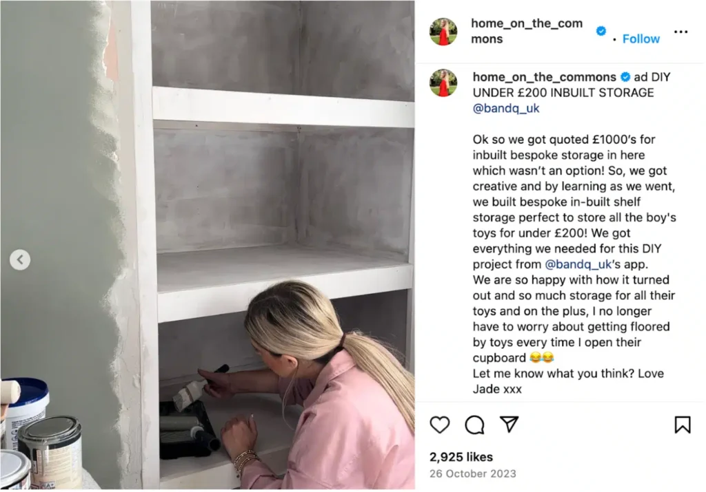 instagram post by jade sweeney