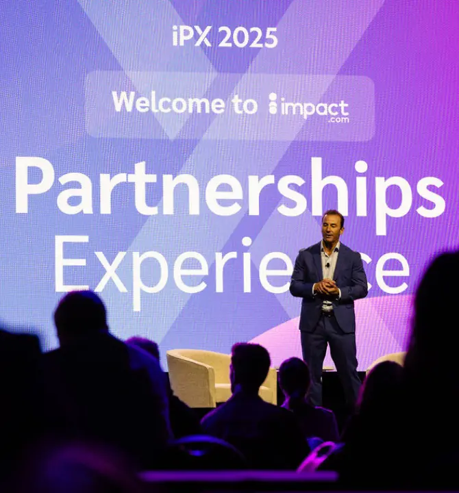 David A Yovanno speaking on stage at iPX25 Austin