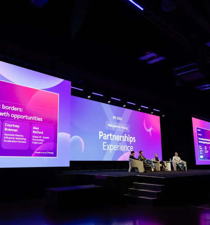 Stage with guest speakers at iPX25